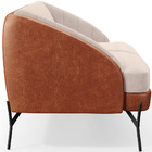 Poltrona Namoradeira 2 Lugares Coral D02 Veludo Bege C-309 Co