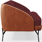 Poltrona Namoradeira 2 Lugares Coral D02 Veludo Marsala C-278