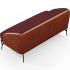 Poltrona Namoradeira 2 Lugares Coral D02 Veludo Marsala C-278