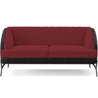 Poltrona Namoradeira 2 Lugares Coral D02 Veludo Marsala C-278