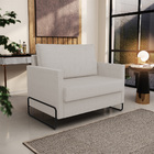 Poltrona Namoradeira 2 Lugares Sala De Estar Malta L02 Linho