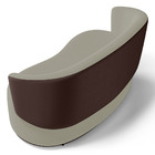 Poltrona Namoradeira Aisha 02 Lugares Orgânica Composê Sintét