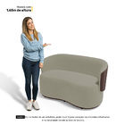 Poltrona Namoradeira Aisha 02 Lugares Orgânica Composê Sintét