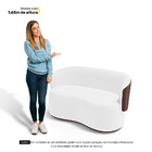 Poltrona Namoradeira Aisha 02 Lugares Orgânica Composê Sintét