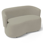 Poltrona Namoradeira Aisha 02 Lugares Orgânica Suede Bege - D