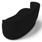 Poltrona Namoradeira Aisha 02 Lugares Orgânica Suede Preto -