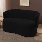 Poltrona Namoradeira Aisha 02 Lugares Orgânica Suede Preto -
