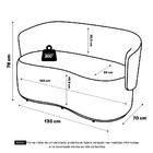 Poltrona Namoradeira Aisha 02 Lugares Orgânica Suede Preto -