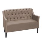 Poltrona Namoradeira Alice Capitonê 2 Lugares  Cappuccino