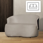 Poltrona Namoradeira Beatriz 2 Lugares Tecido Suede Com Compo