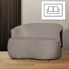 Poltrona Namoradeira Beatriz 2 Lugares Tecido Suede Com Compo