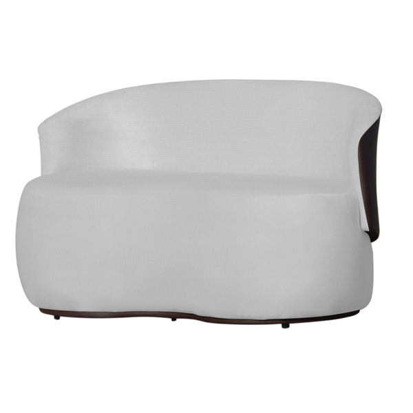 Poltrona Namoradeira Beatriz 2 Lugares Tecido Suede Com Compo