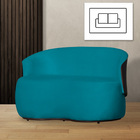 Poltrona Namoradeira Beatriz 2 Lugares Tecido Suede Com Compo