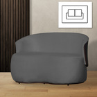 Poltrona Namoradeira Beatriz 2 Lugares Tecido Suede Com Compo