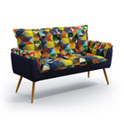 Poltrona Namoradeira Beta / F-015 N-025 Sued Estampado Vermel