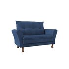 Poltrona Namoradeira Classic 2 Lugares Veludo  Azul