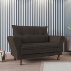 Poltrona Namoradeira Classic 2 Lugares Veludo  Marrom