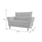 Poltrona Namoradeira Classic 2 Lugares Veludo  Marrom