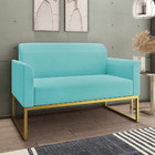 Poltrona Namoradeira Decorativa Isabella Base Industrial Sued