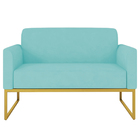 Poltrona Namoradeira Decorativa Isabella Base Industrial Sued