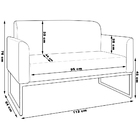 Poltrona Namoradeira Decorativa Isabella Base Industrial Sued