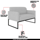 Poltrona Namoradeira Decorativa Isabella Base Industrial Sued