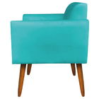 Poltrona Namoradeira Decorativa Isabella Pés Palito Madeira S