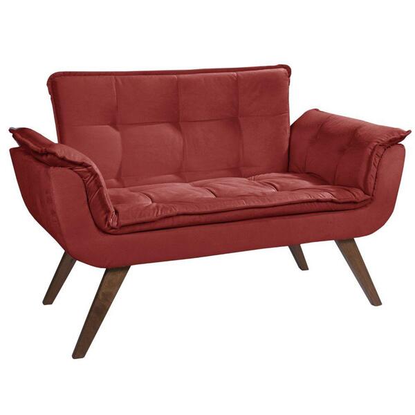 Poltrona Namoradeira Orion 02 Lugares Base Palito Vermelho