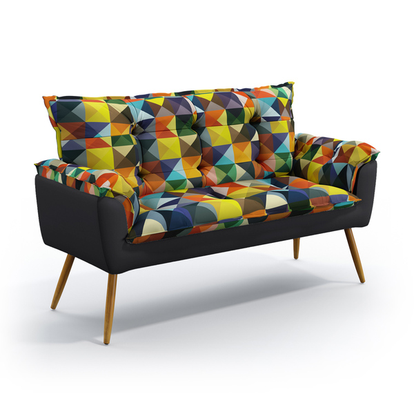 Poltrona Namoradeira Para Sala De Estar Beta F-015 N-022 Sued