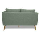 Poltrona Namoradeira Paris D07 2 Lugares Linho Mescla Verde -