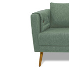 Poltrona Namoradeira Paris D07 2 Lugares Linho Mescla Verde -