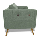 Poltrona Namoradeira Paris D07 2 Lugares Linho Mescla Verde -