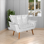 Poltrona Namoradeira Pés Palito Charger Pu Branco G19 - Gran