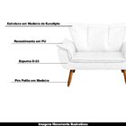 Poltrona Namoradeira Pés Palito Charger Pu Branco G19 - Gran