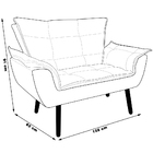 Poltrona Namoradeira Pés Palito Charger Suede Verde G19 - Gra