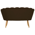 Poltrona Namoradeira Pétala Para Sala Ou Escritório Suede Pés