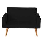 Poltrona Namoradeira Sala De Estar 2 Lugares Nina Preto