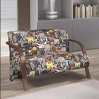 Poltrona Namoradeira Sevilha Estampada Retro