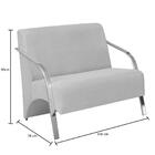 Poltrona Namoradeira Vênus Braço Aluminio