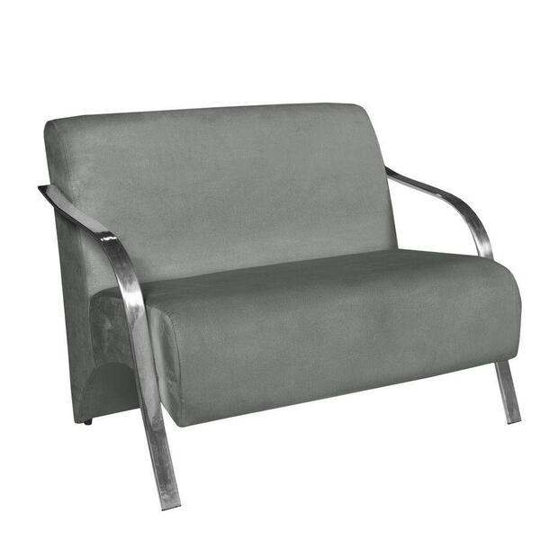 Poltrona Namoradeira Vênus Braço Aluminio Cinza