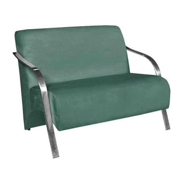 Poltrona Namoradeira Vênus Braço Alumínio Turquesa