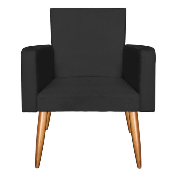 Poltrona Nani Vizza Estofados Pés Palito Sala Recepção Decor