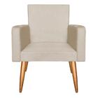 Poltrona Nani Vizza Estofados Pés Palito Sala Recepção Decor