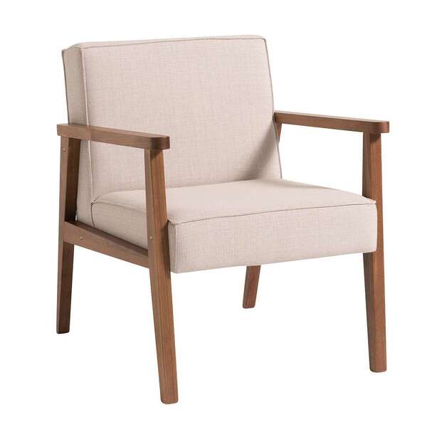 Poltrona New Julia Bege E Nogueira