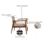 Poltrona New Julia Bege E Nogueira