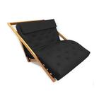 Poltrona New York Reclinável Casal Futon Preto Sala De Estar