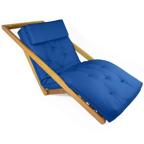 Poltrona New York Reclinável Sala De Estar Sarja Azul Royal