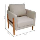 Poltrona Nice Linho Bege E Mel