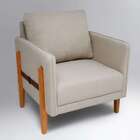 Poltrona Nice Linho Bege E Mel