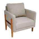 Poltrona Nice Linho Bege E Mel